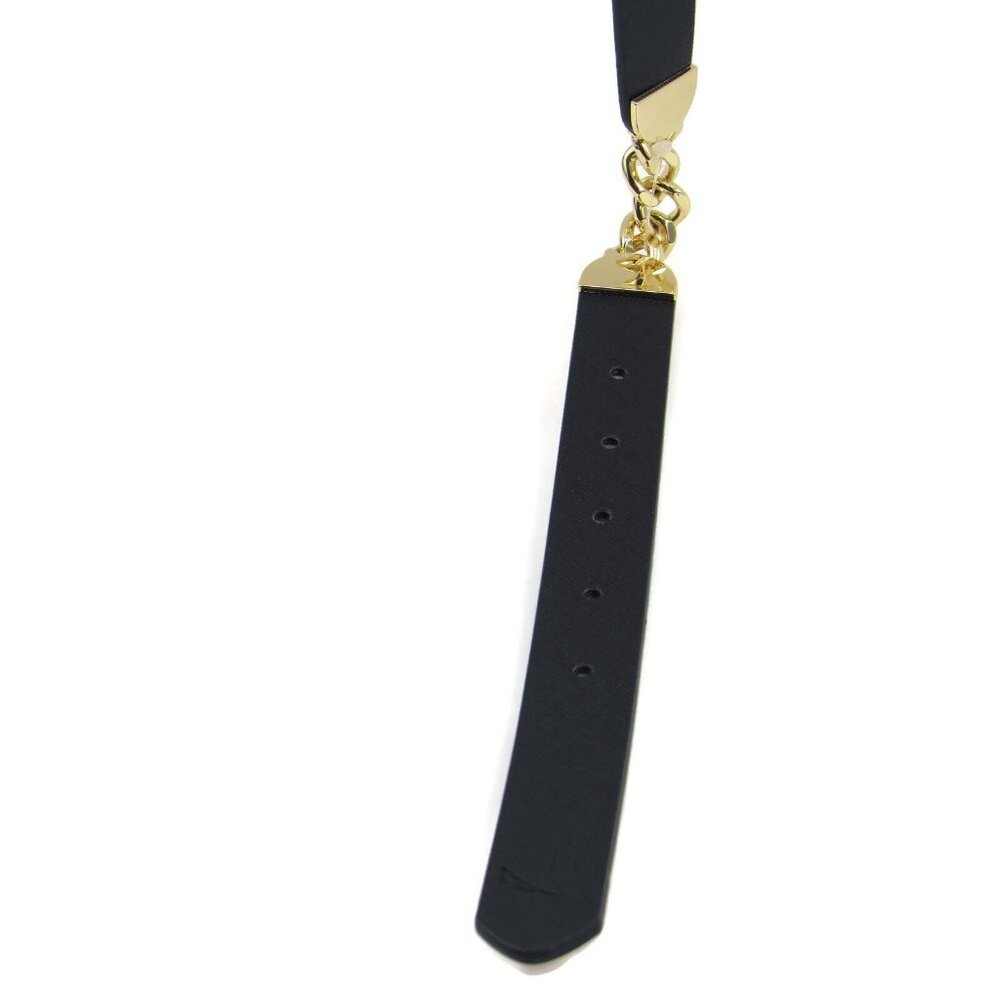 Nautica Women's Accessories Chain Accent Belt Black Size X-Large New - Picture 4 of 7